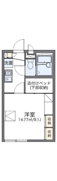 レオパレスクボタ 間取り図