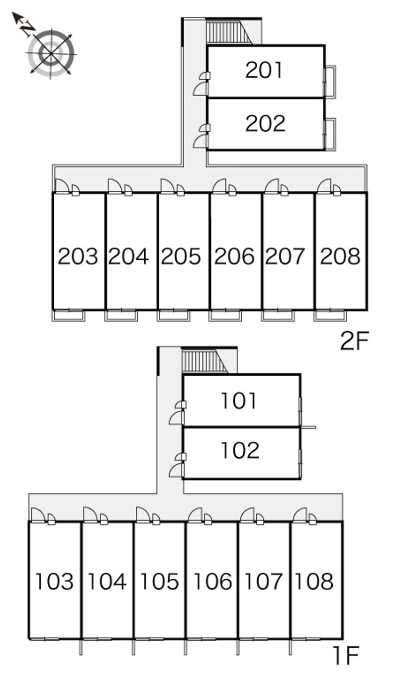レオパレスゆうき参番館 間取配置図