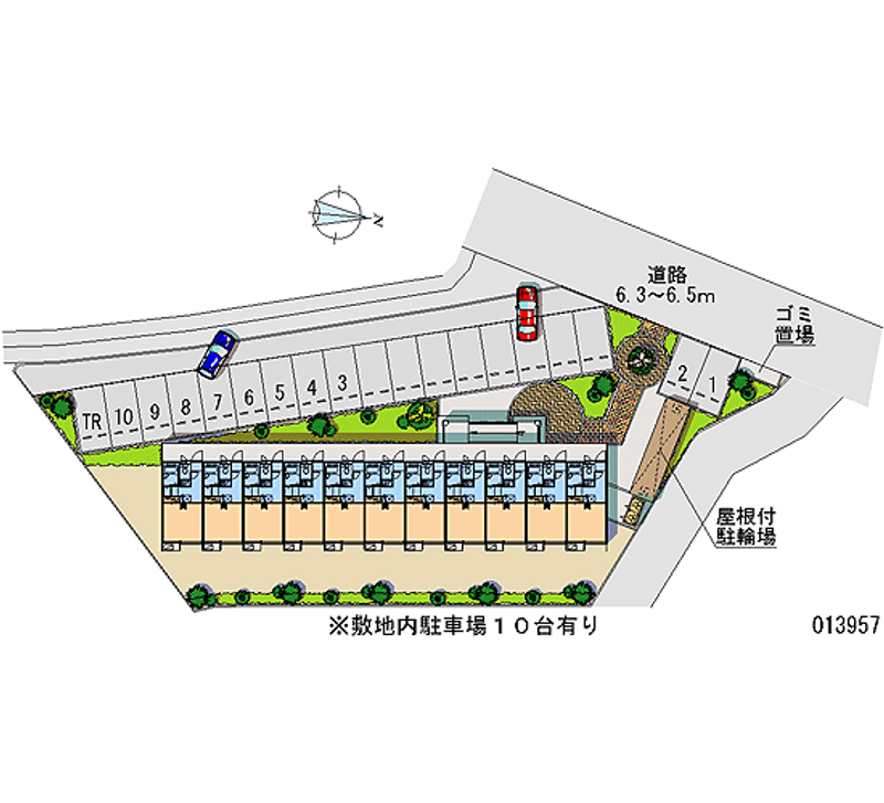 レオパレスチャオ 月極駐車場