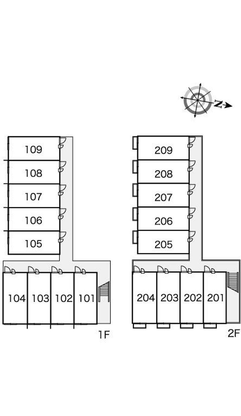 レオパレスグリーンタイズ 間取配置図