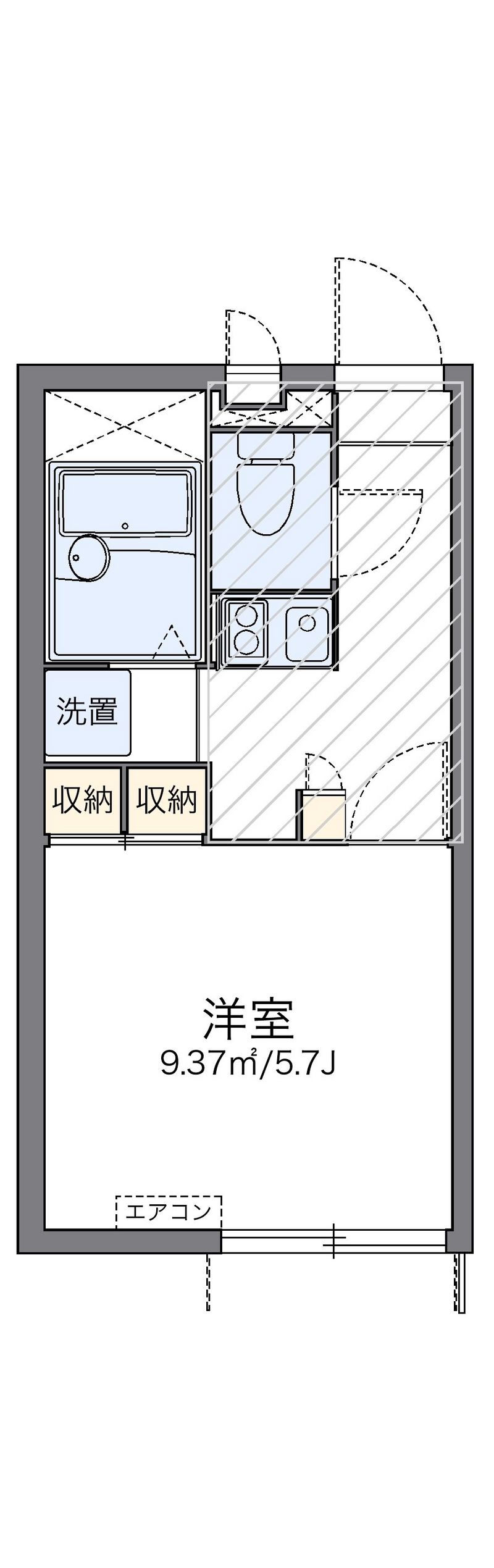 レオパレスつばさ 間取図