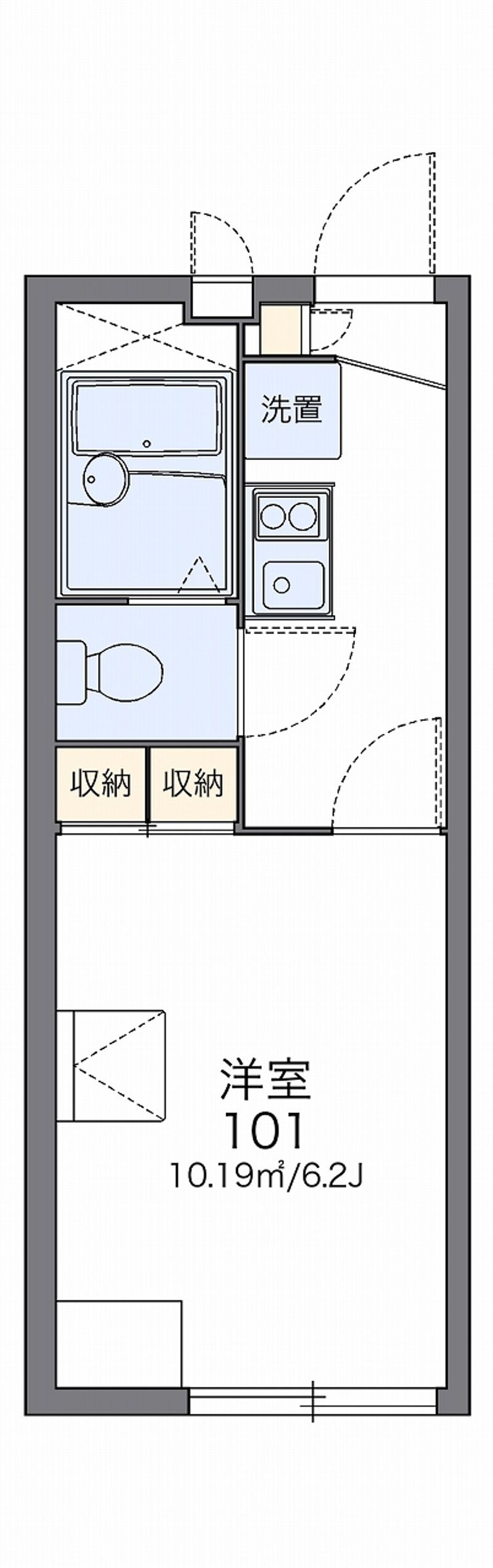 レオパレスレスト　ナイキ 間取図