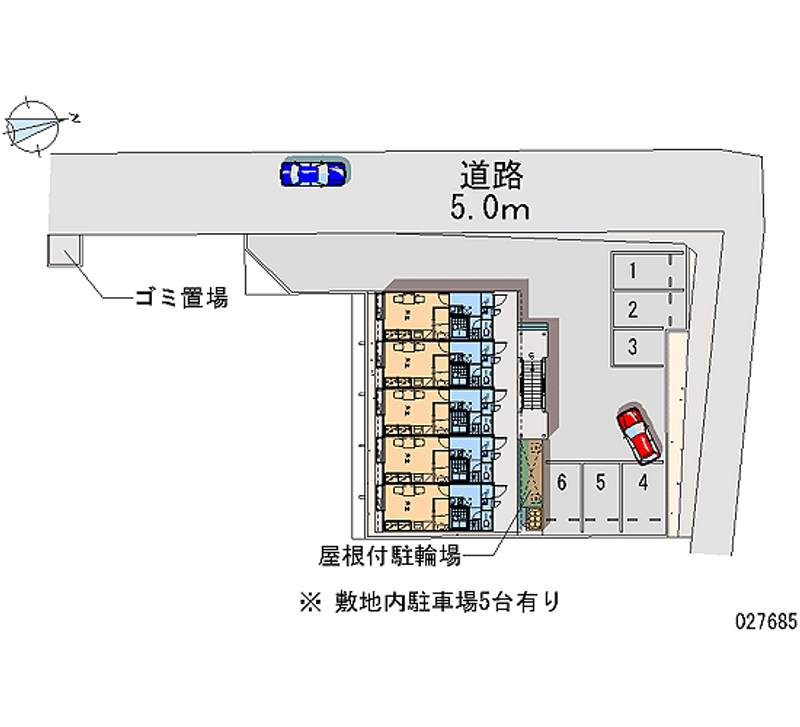 レオパレスグリーンタカタⅡ 月極駐車場