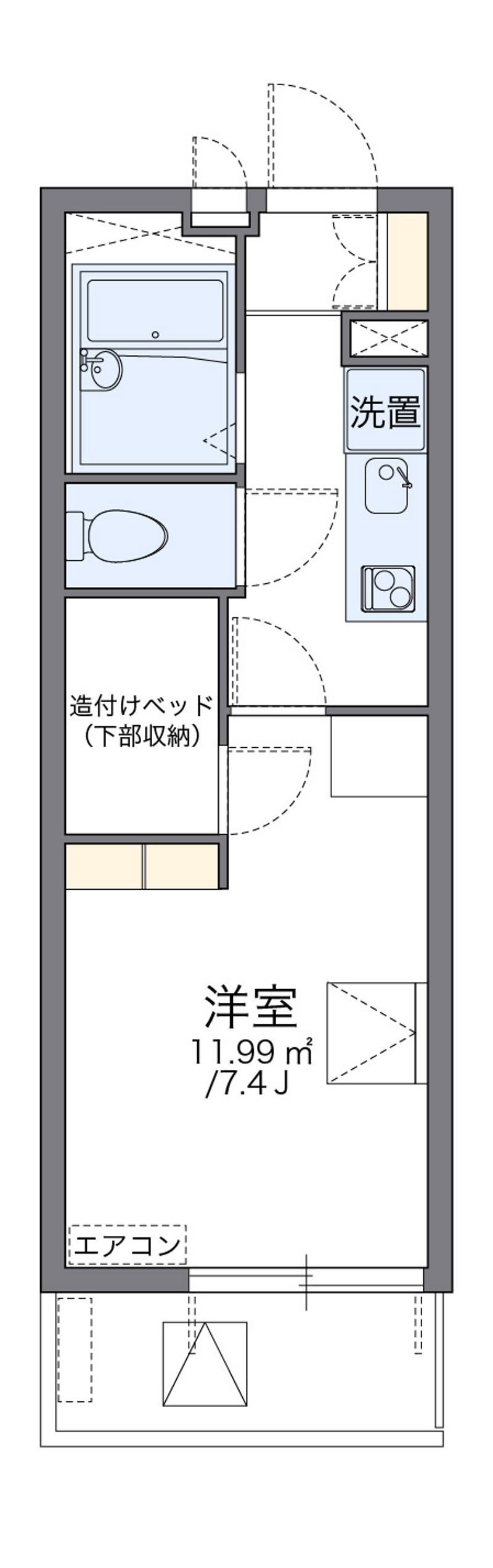 レオパレスパインフィールド 間取図