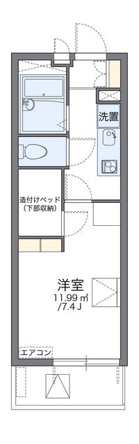 レオパレスパインフィールド 間取り図