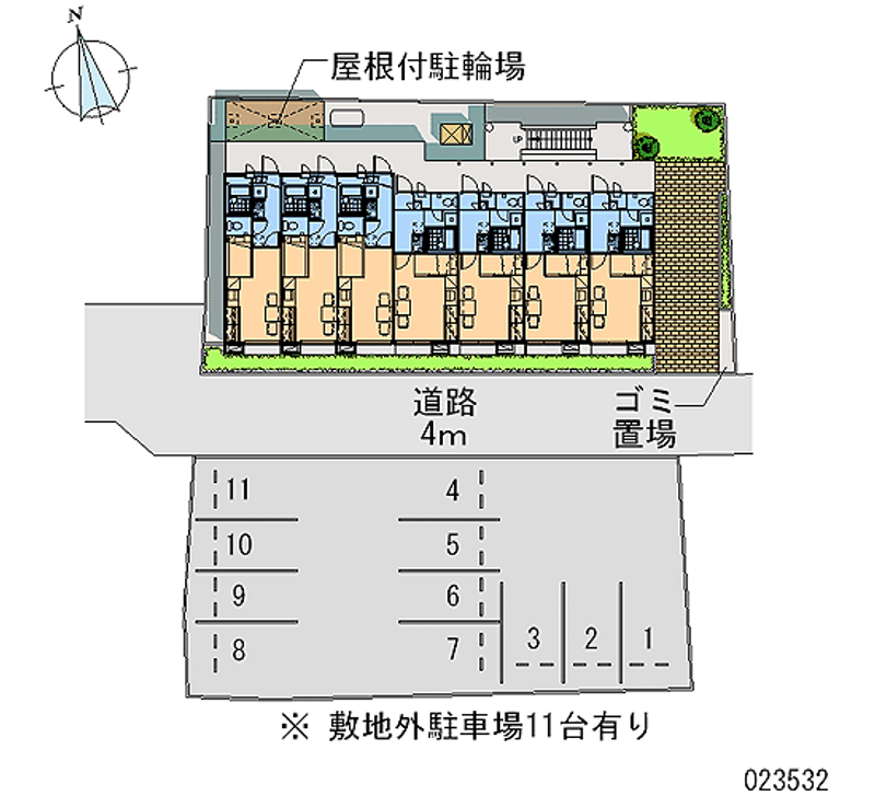 レオパレスさつき 月極駐車場