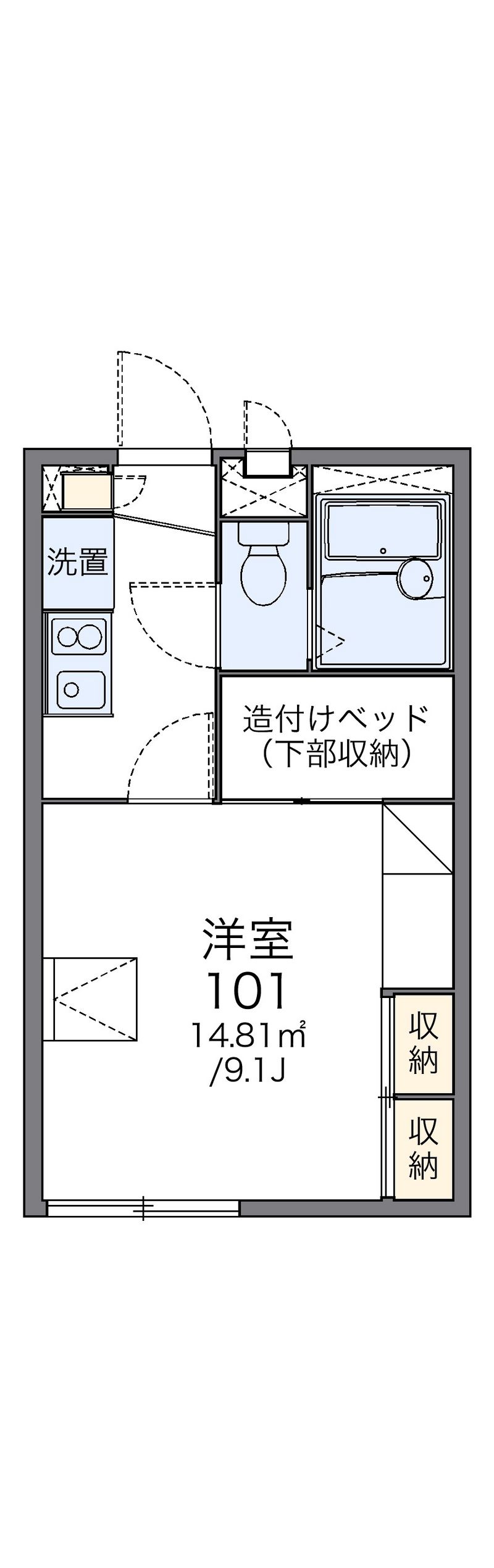 レオパレスセジュール富士 間取り
