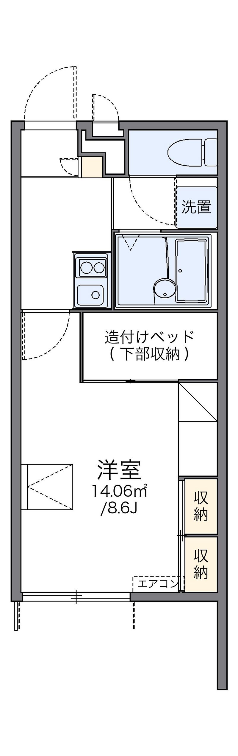 レオパレスボヌール塩屋 間取図