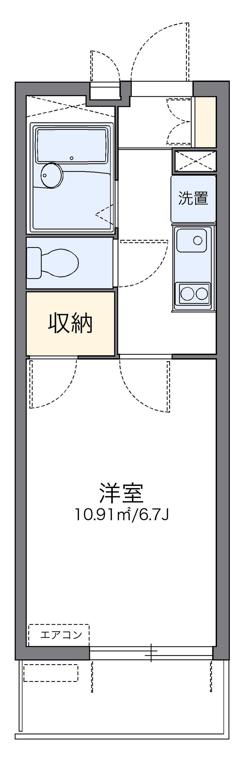 レオパレスアズール新都心 間取り