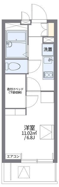 レオパレスムーブメント鶴瀬 間取り図