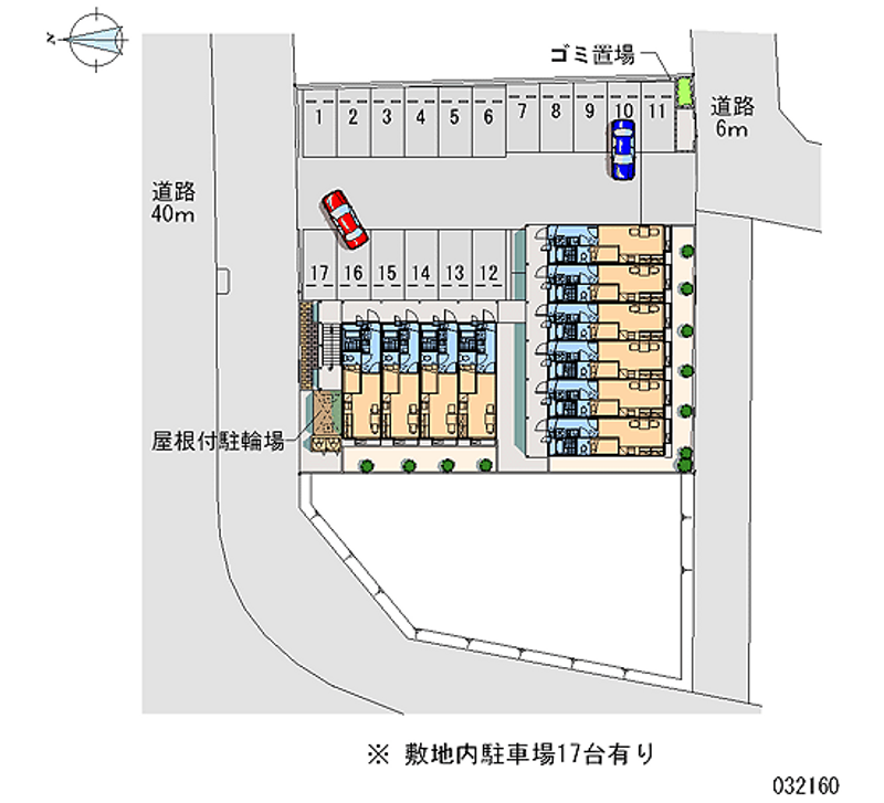 レオパレスアイリス学研台Ⅱ 月極駐車場