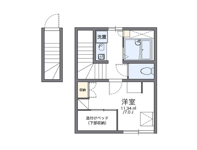 レオパレス大門 間取図