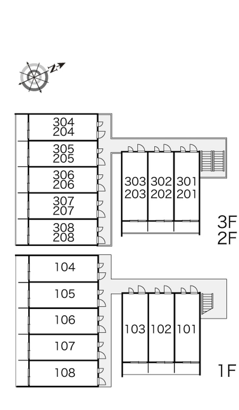レオパレスＭ１ 間取配置図
