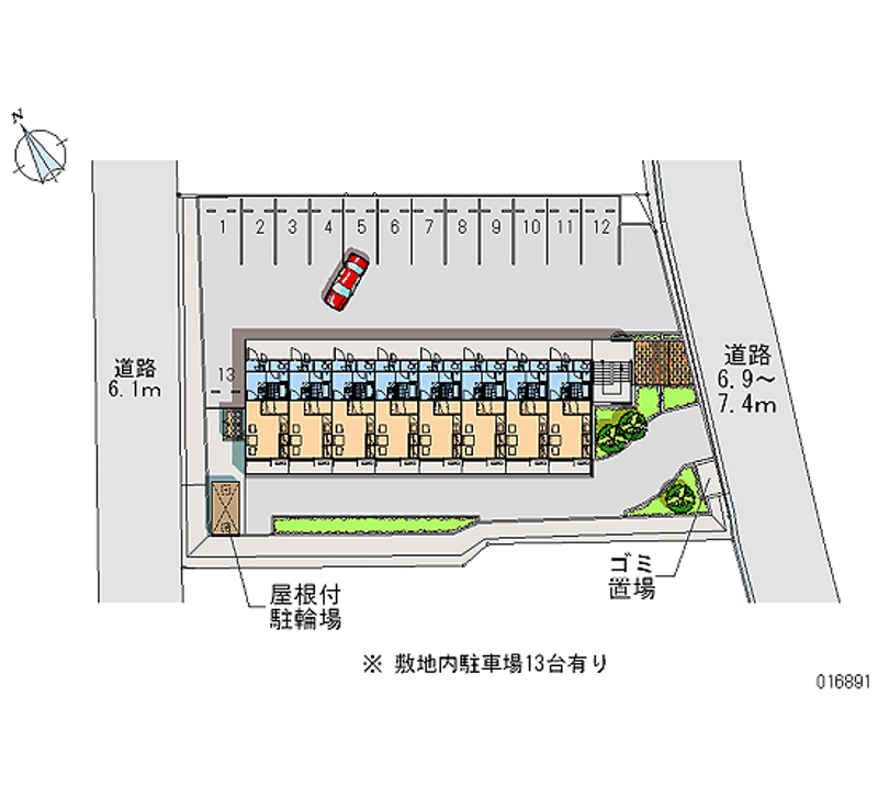 レオパレスＭ 月極駐車場