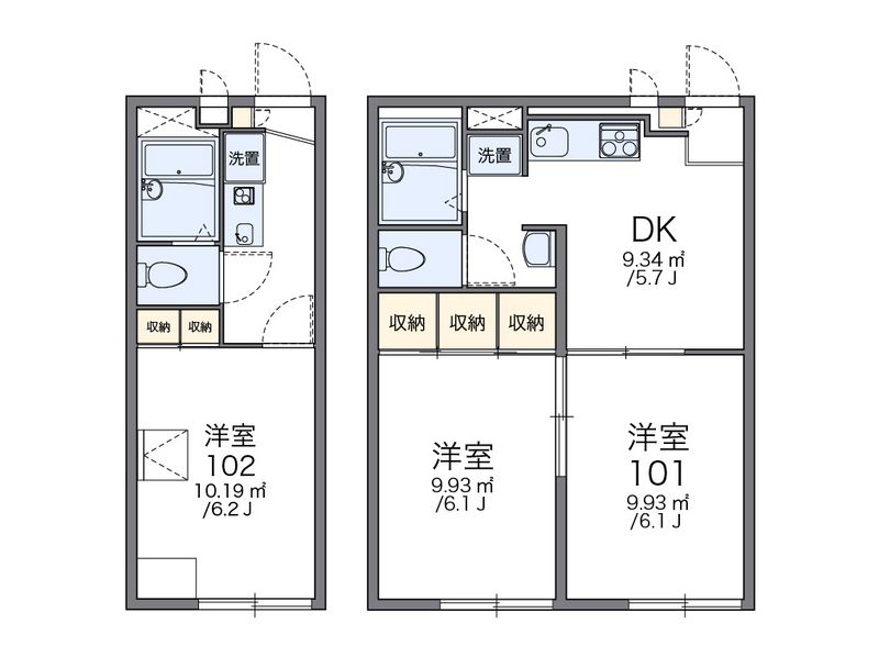 レオパレスｋｕｂｏ　ｆｌａｔ 間取り