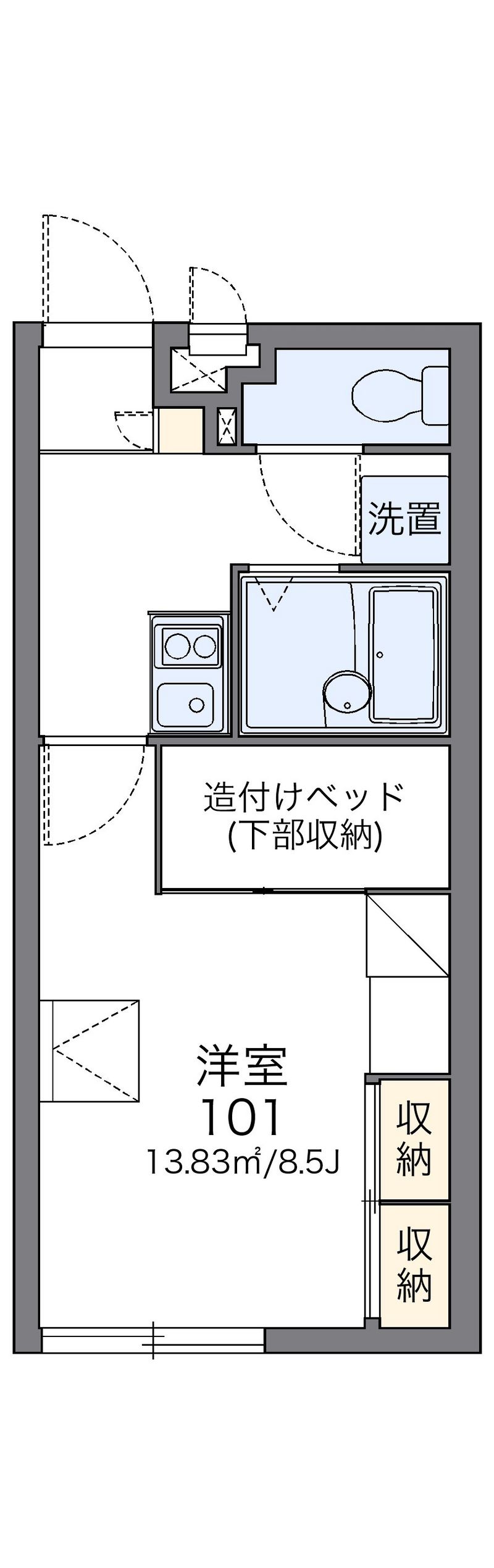 レオパレスりん 間取図