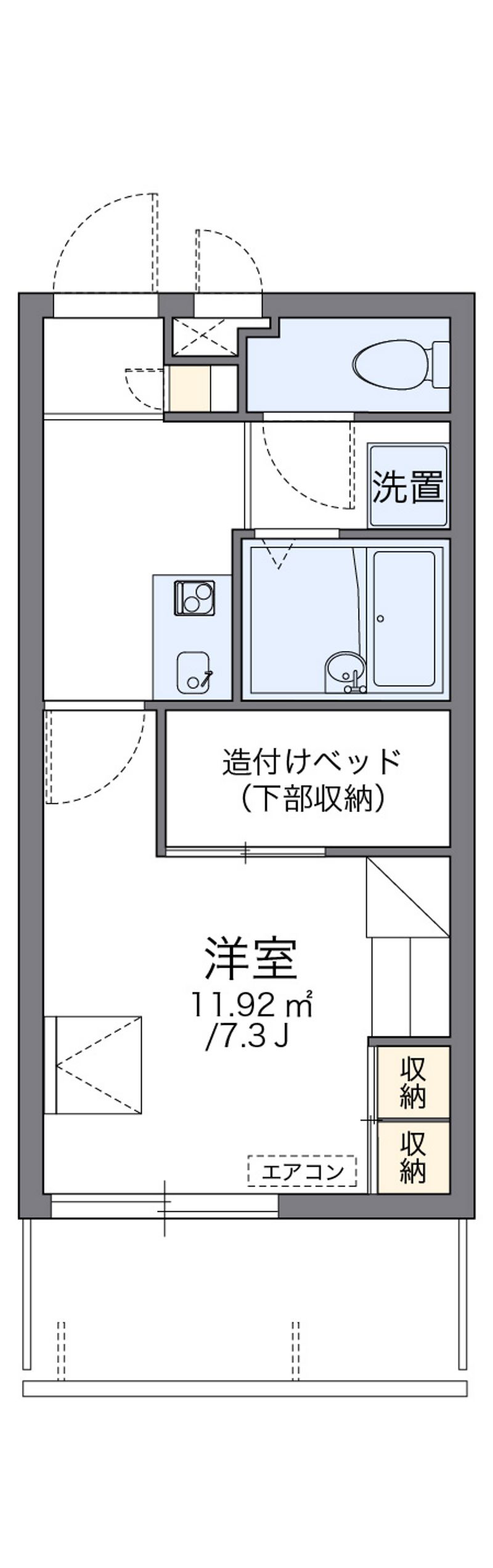 レオパレスにしまち 間取図