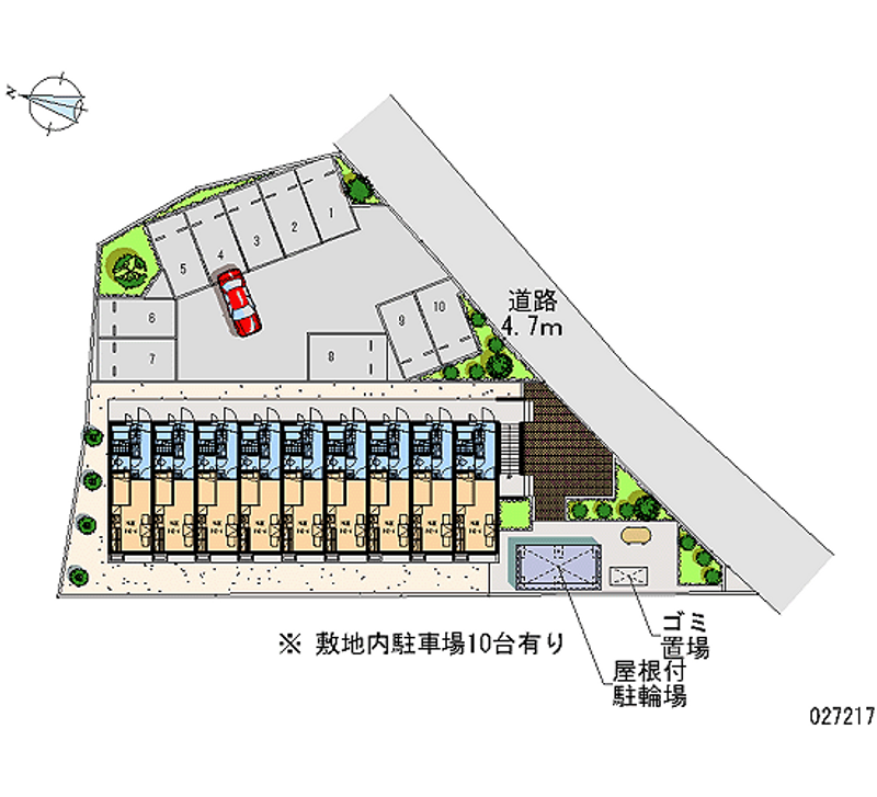 レオパレスＧｒｅｅｎＷｉｎｄⅡ 月極駐車場