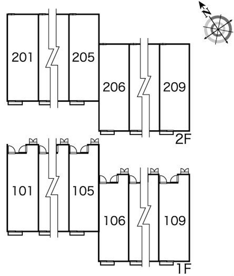 レオパレスアステカ 間取り配置図