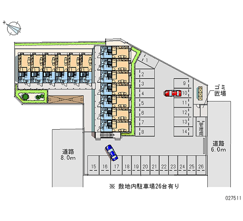 27511 Monthly parking lot