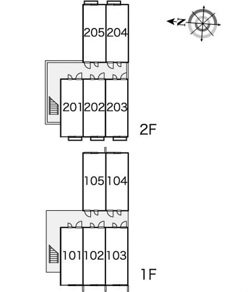レオパレスアトレⅡ 間取配置図