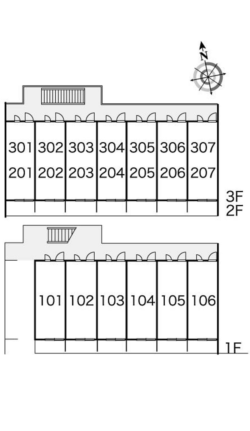 レオパレスパレス猪名寺Ⅲ 間取配置図