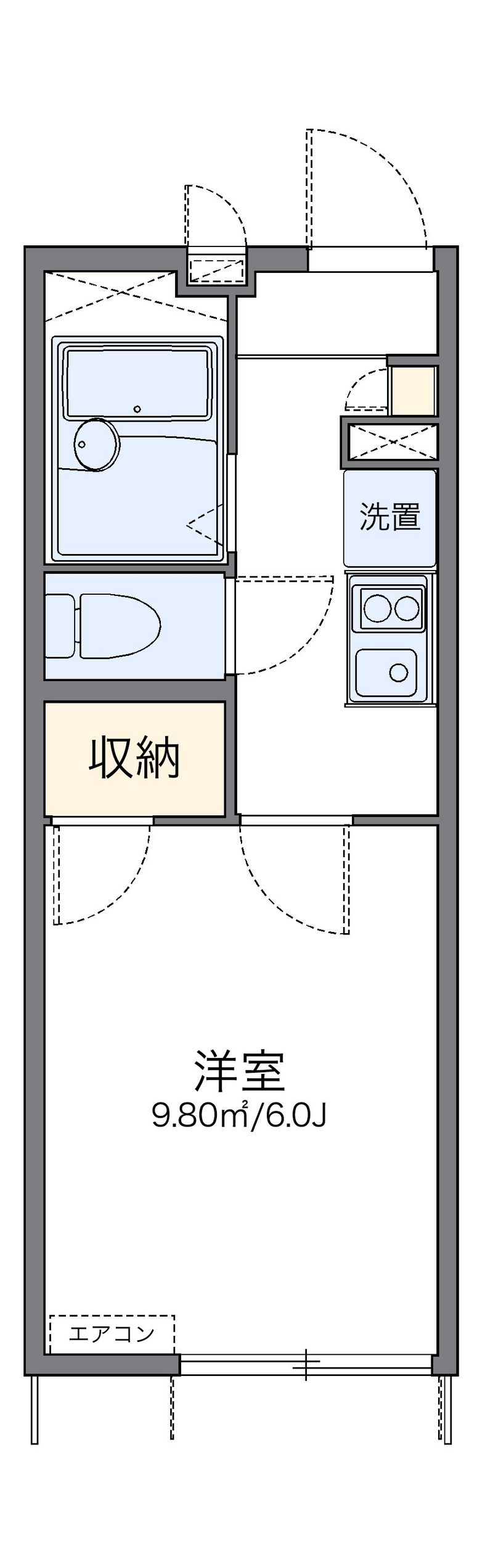 レオパレステラスつばさ 間取図