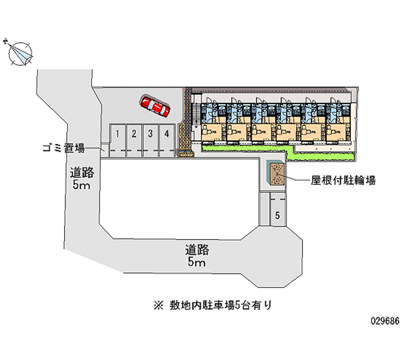 レオパレス優 月極駐車場