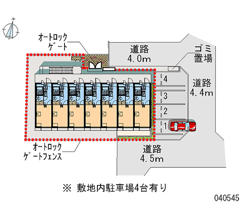 レオパレスまつど雅 月極駐車場