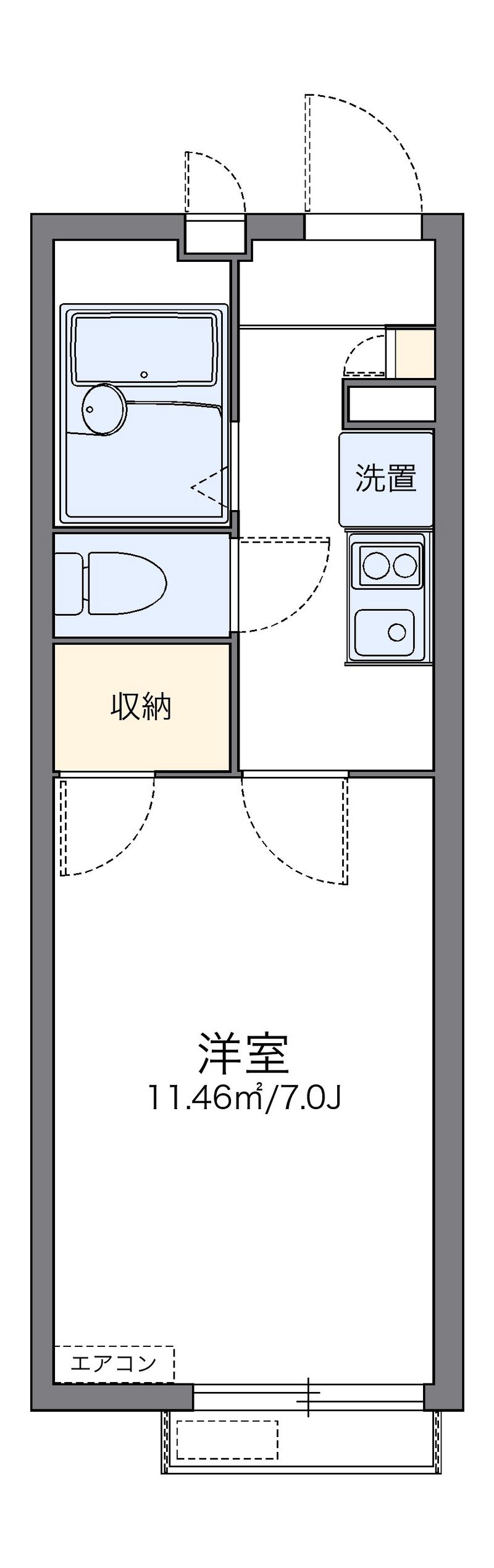 レオパレスタートルクレインⅡ 間取図