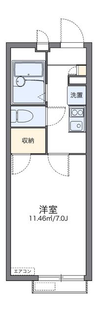 レオパレスタートルクレインⅡ 間取り図