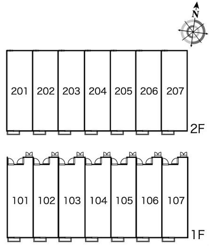 レオパレスウヌマ 間取配置図