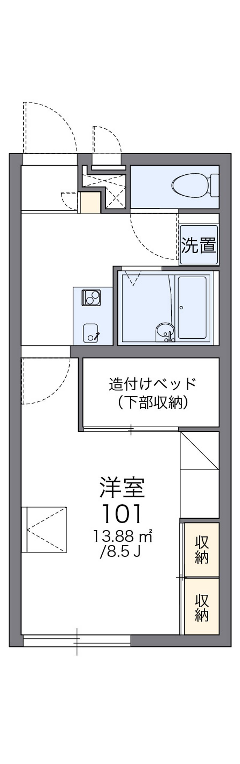 レオパレスけやき 間取図