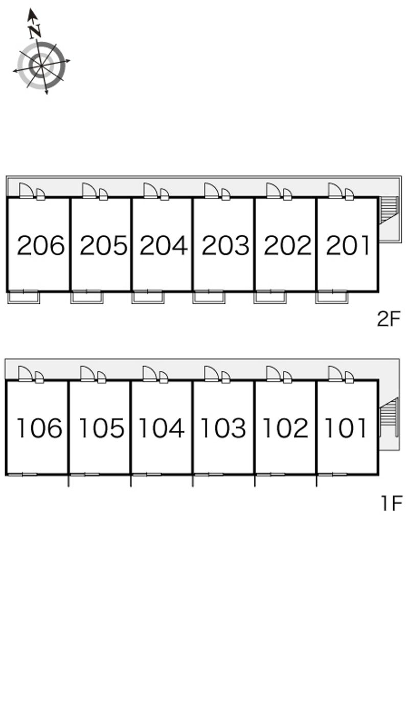 レオパレスＮＹ馬場 間取り配置図