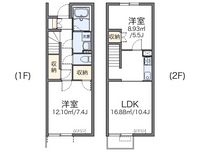 レオネクストＫＩＺＵＮＡ 間取り図