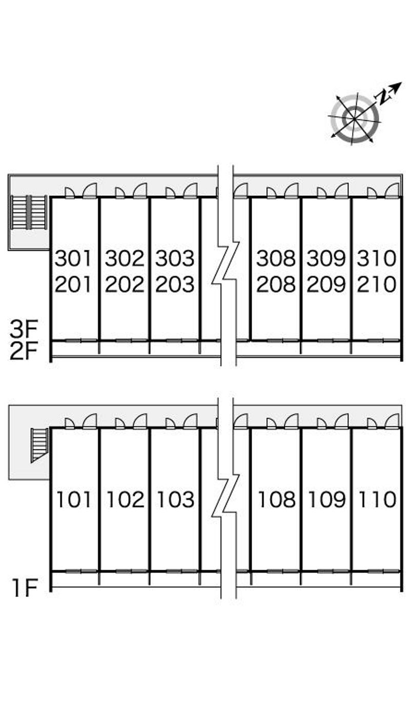 レオパレス彦根後三条 間取配置図