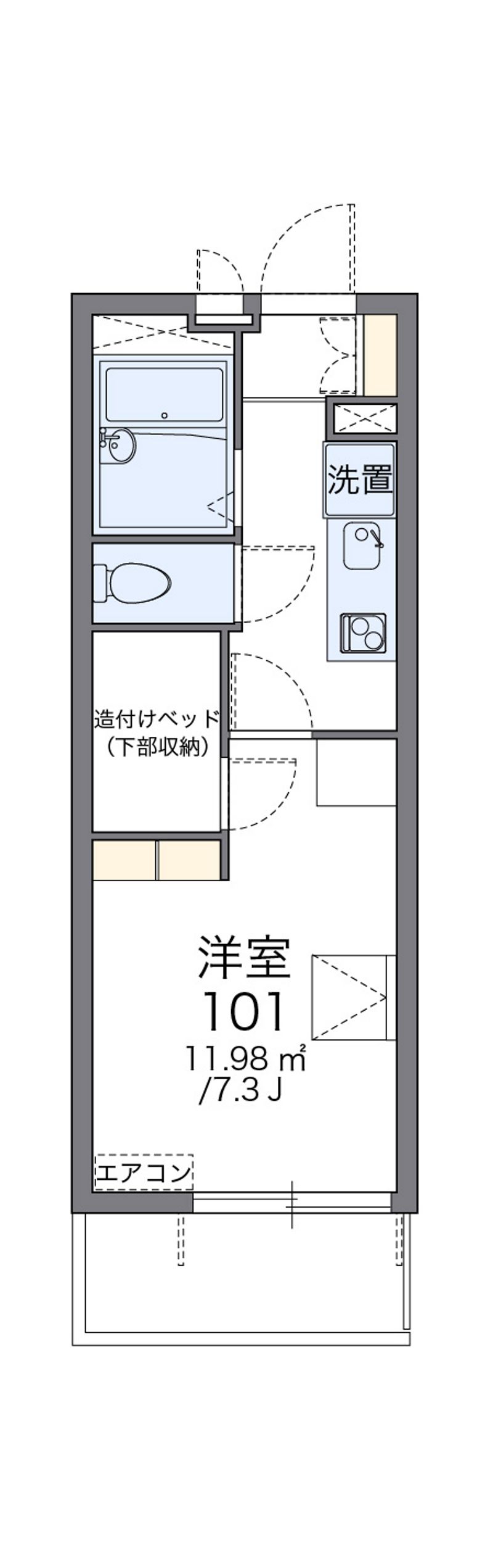 レオパレスアーチェロコル 間取図