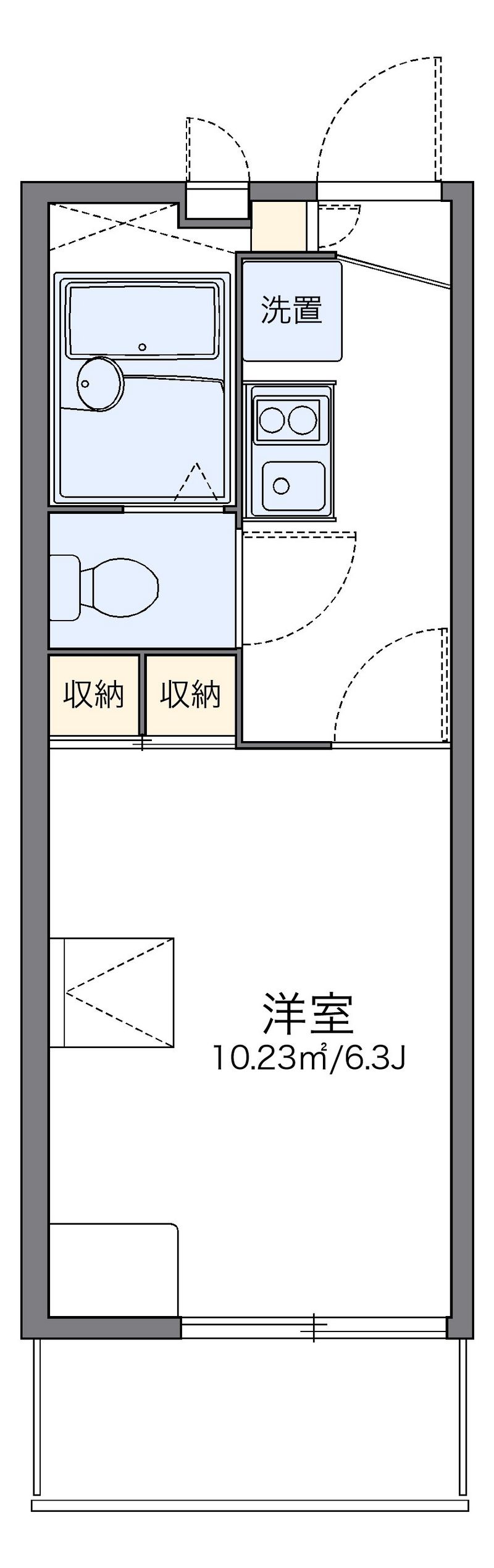 レオパレスツインスターコートⅡ 間取図