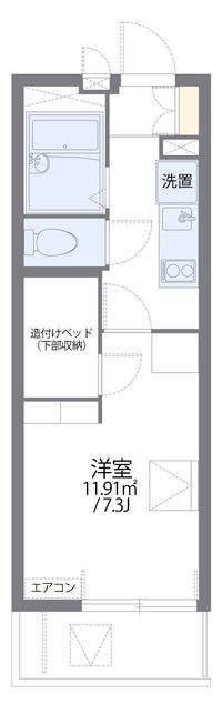 レオパレス貞夫 間取り図