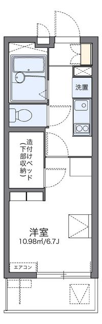 レオパレスハーバーサイドＥ棟 間取り図