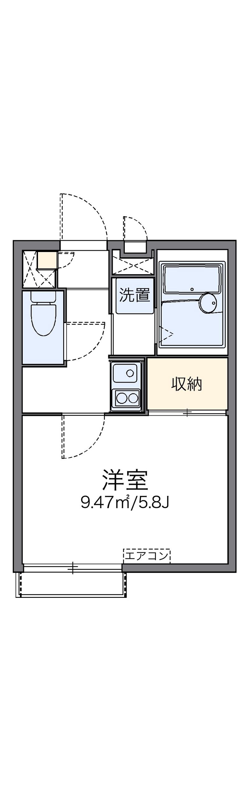 レオパレスサウスフィールド六浦 間取図