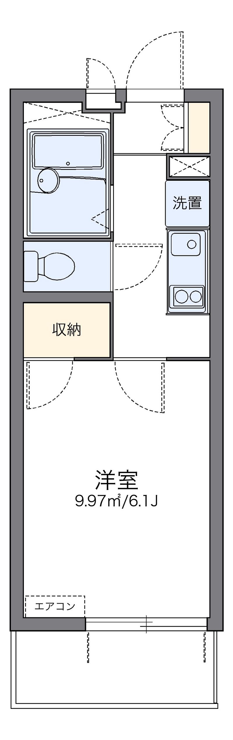 レオパレス稲葉山　彦八 間取図