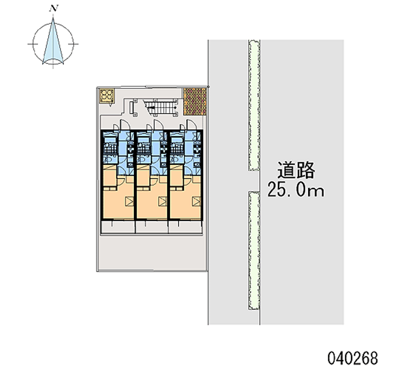 レオパレスシャンブル高殿Ⅱ 区画図