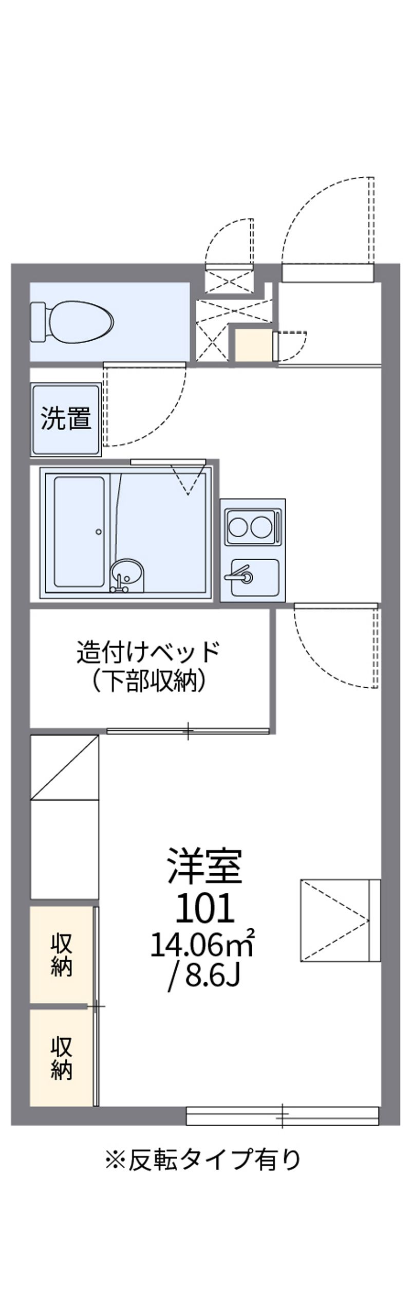 レオパレスかどや 間取図