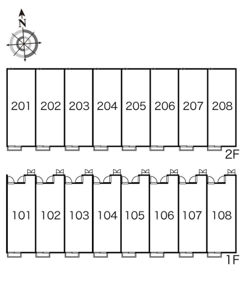 レオパレスシンセリテ 間取配置図