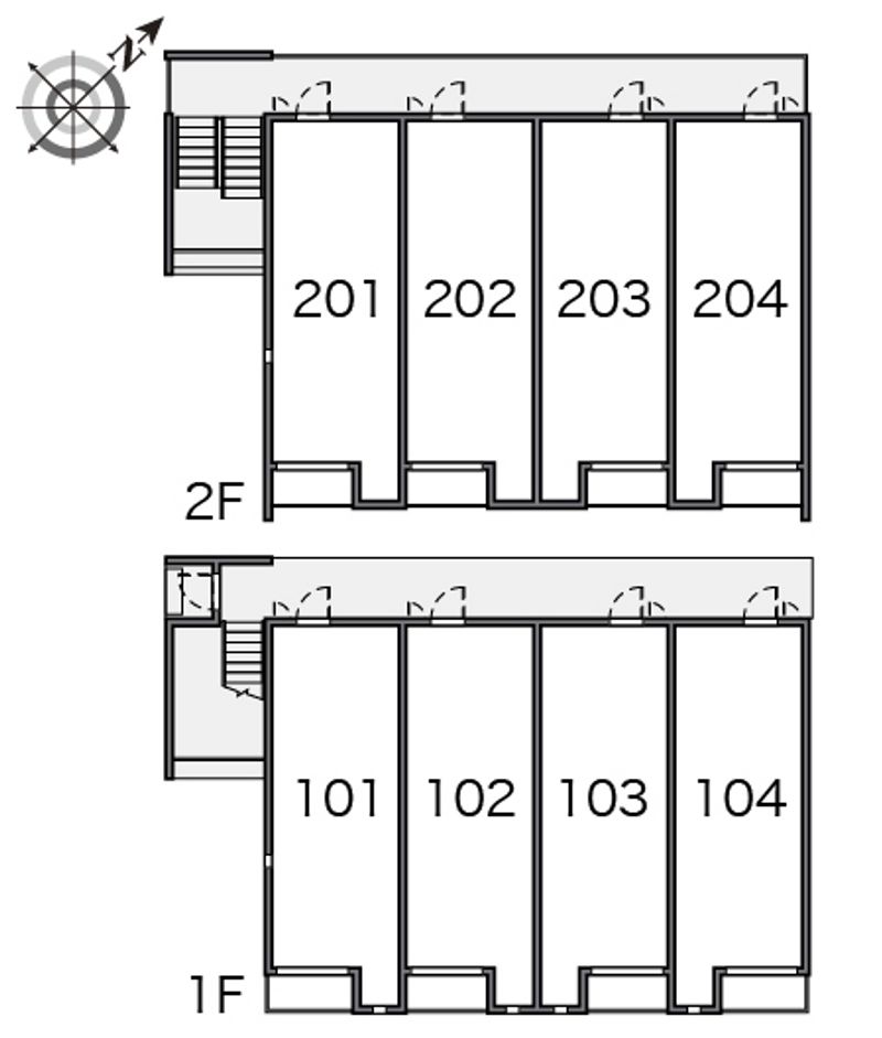 ミランダ桜荘 間取り配置図