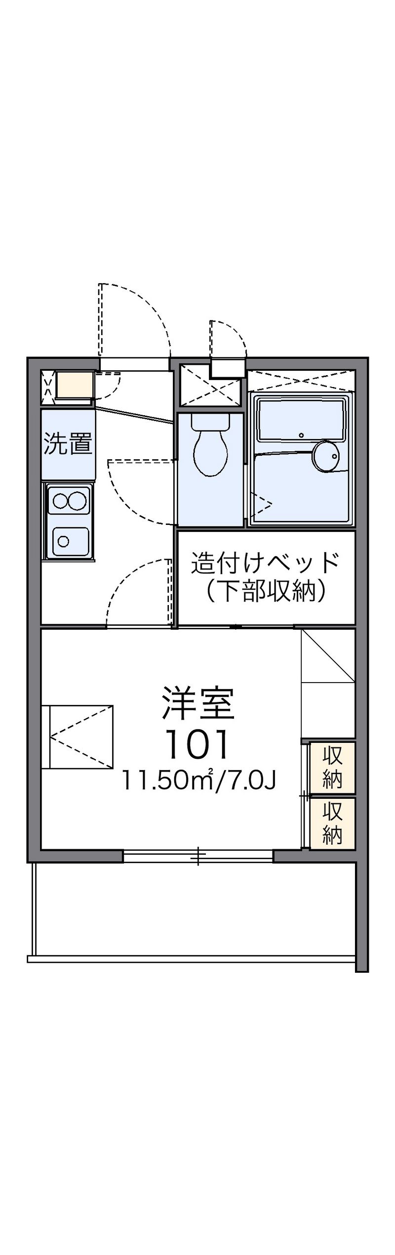 レオパレスドゥマン 間取図