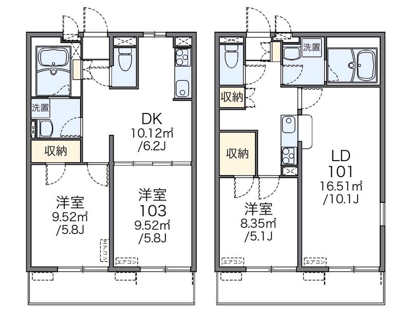 レオネクストカーサ　ドマーニ 間取図