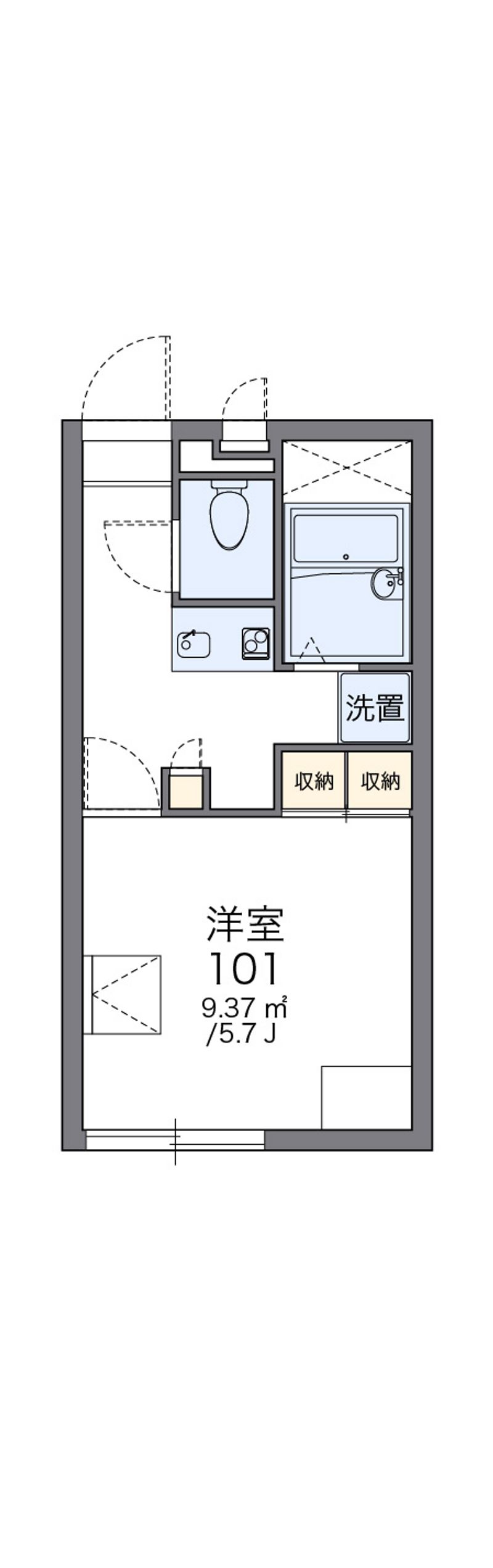 レオパレス敬愛 間取図