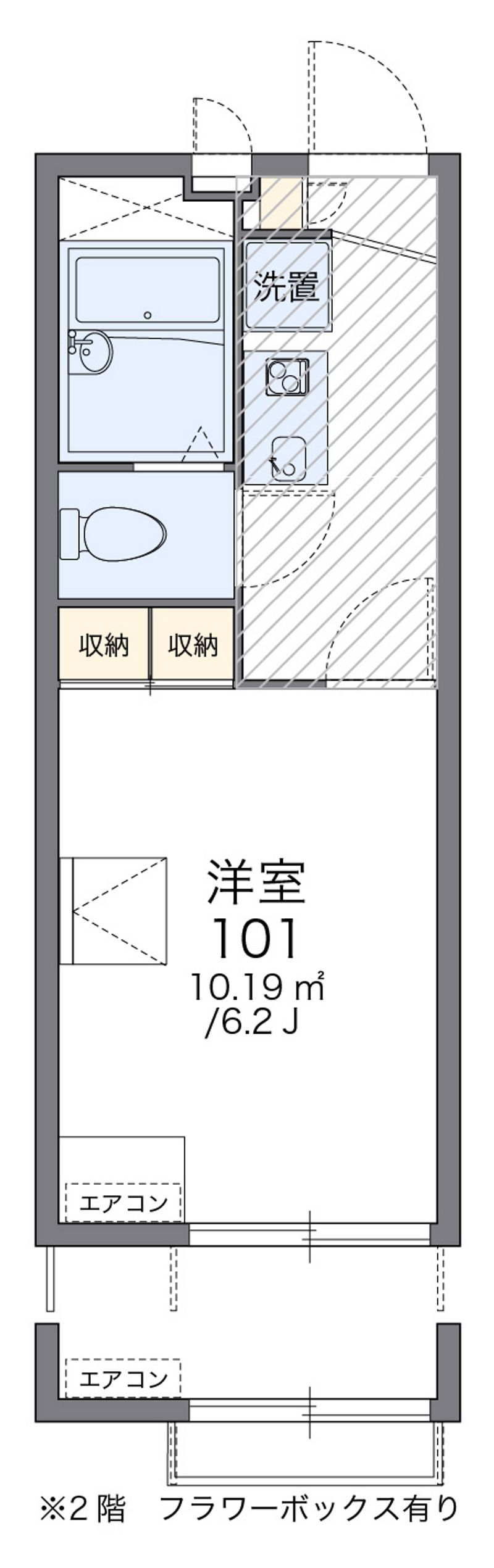 レオパレスメゾネット若葉 間取図